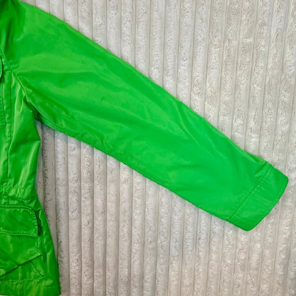 Talbots Bright Green Hooded Utility Jacket Women's Size 16 - Picture 4 of 9